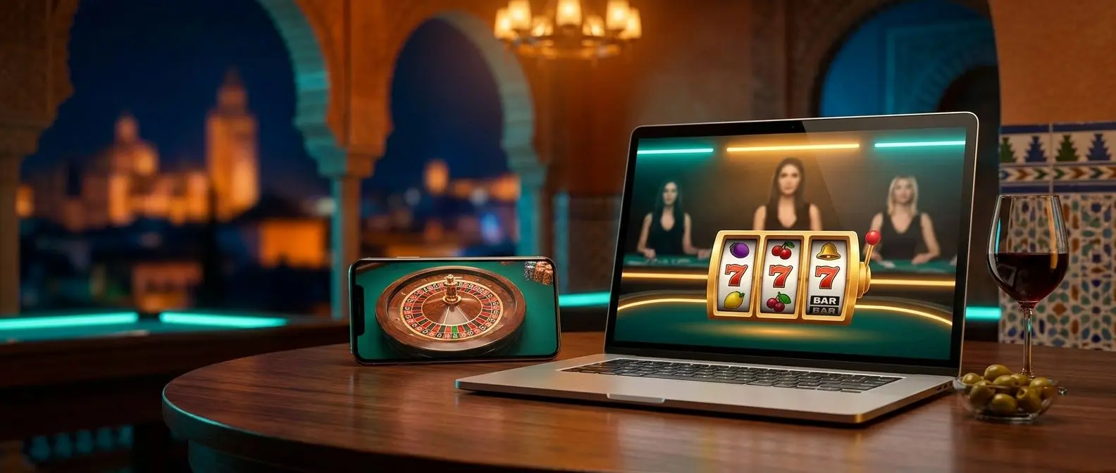 Entorno de casino online con ruleta, tragaperras y casino en vivo para España