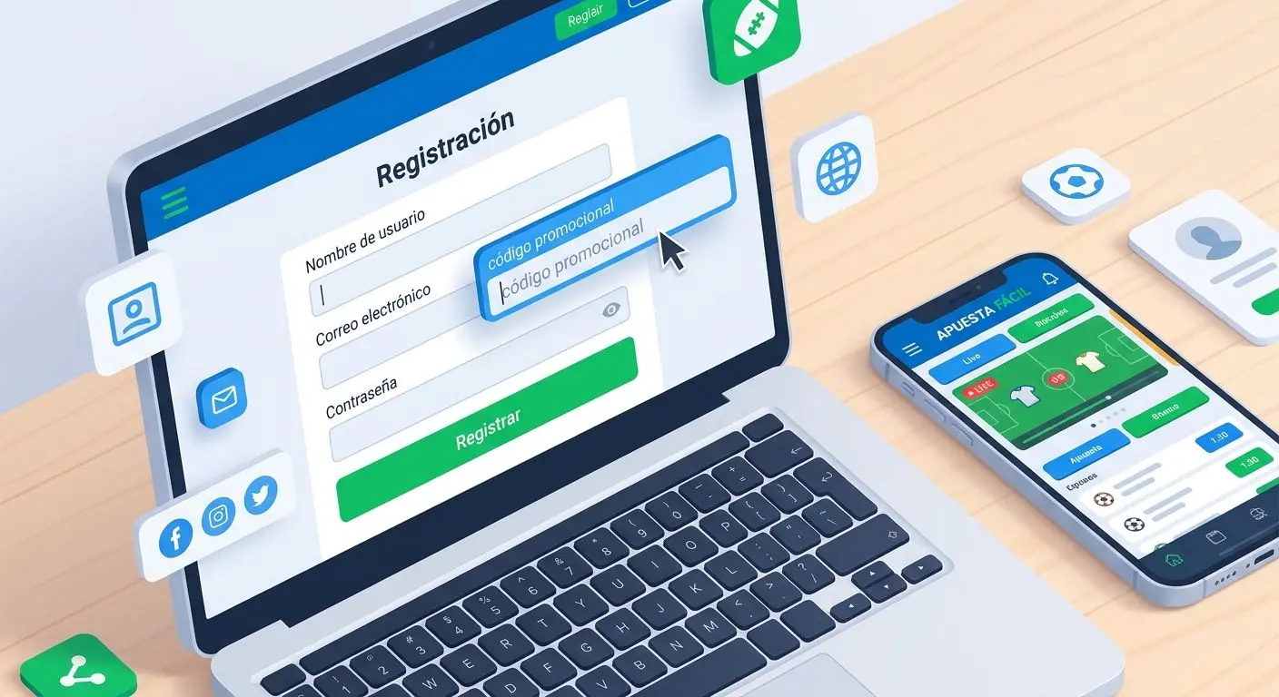 Formulario de registro con campo para introducir código promocional