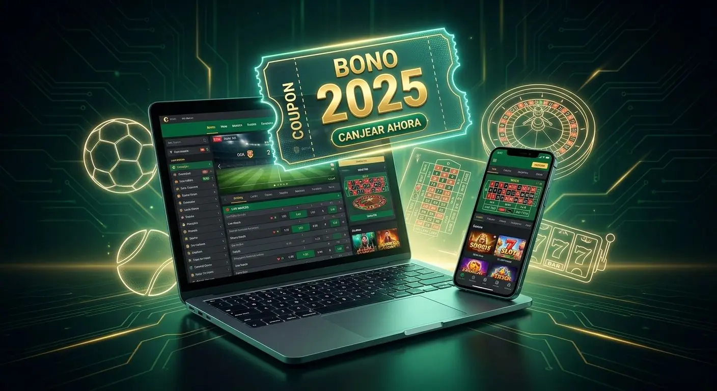 Ordenador y móvil con interfaz de Bwin y cupón de código promocional
