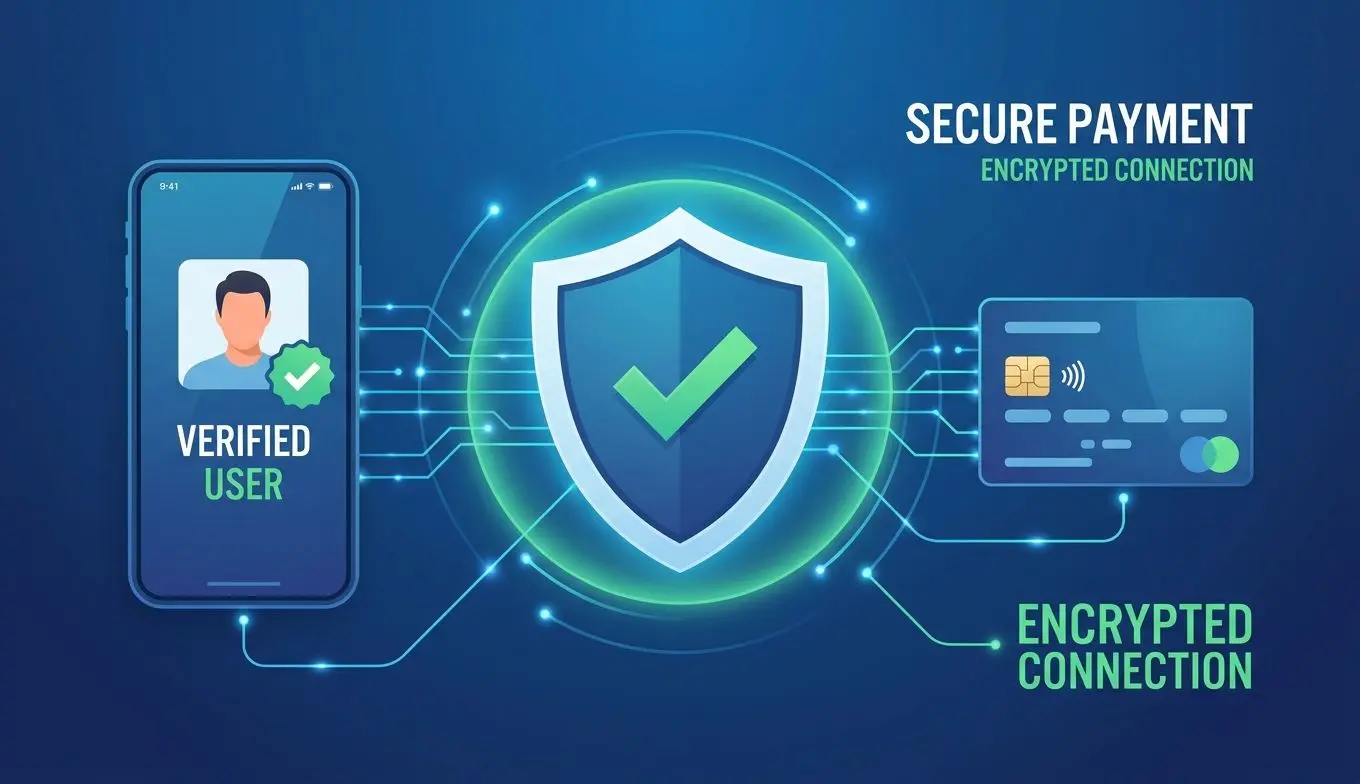 Iconos de seguridad, pagos y verificación de cuenta en Bwin