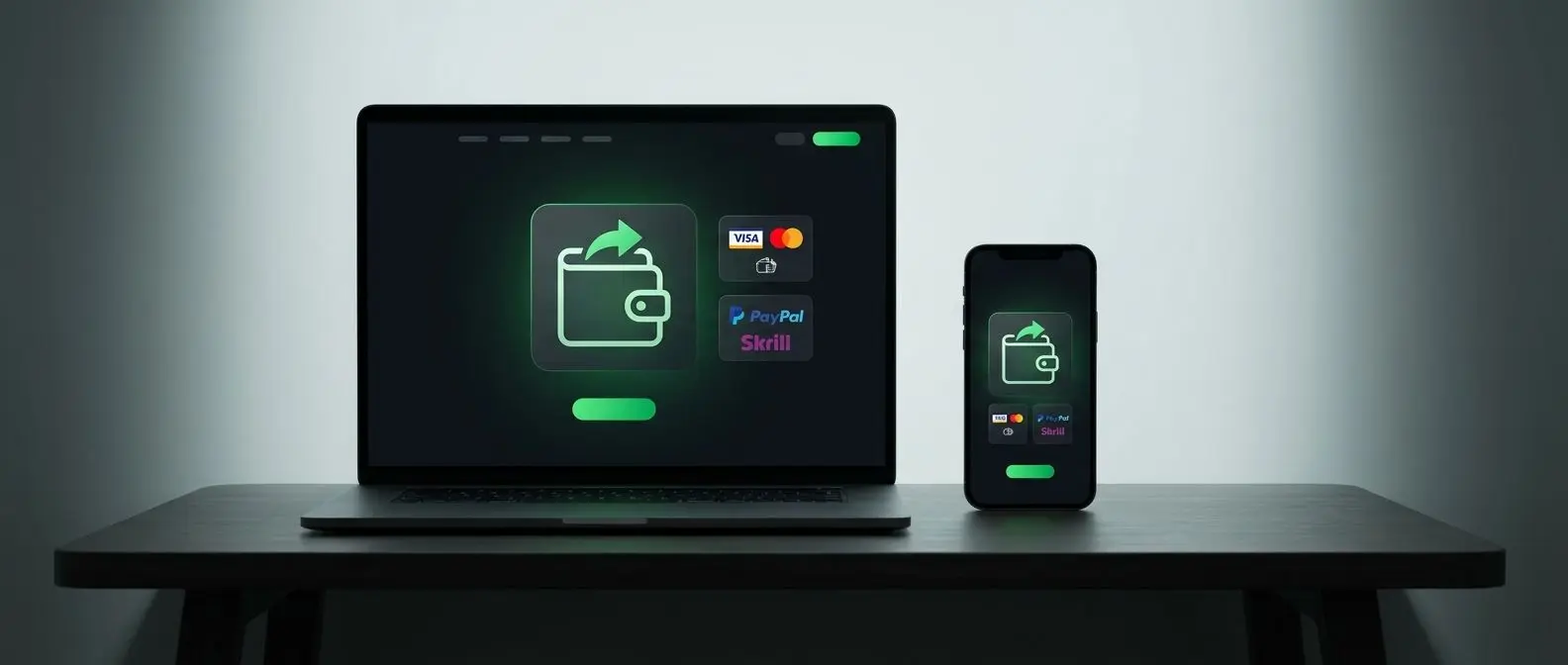 Interfaz digital de retirada de fondos en plataforma de apuestas